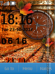 Autumn Clock tema screenshot