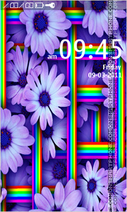 Purple Floral 01 theme screenshot