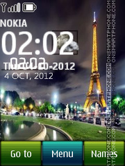 Paris Digital Clock theme screenshot
