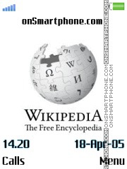 Capture d'écran Wikipedia thème
