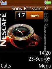 Скриншот темы Nescafe Clock 01