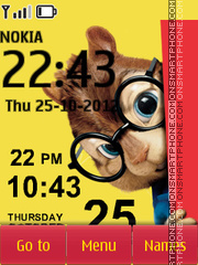 Chipmunk Clock 01 tema screenshot