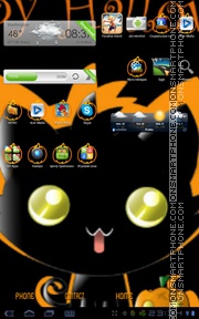 Halloween kitten es el tema de pantalla