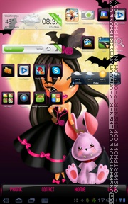 Cute halloween es el tema de pantalla