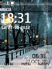Winter Night Digital tema screenshot