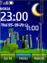 Modern Digital Clock tema screenshot