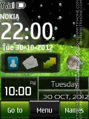 Aquarium Digital Clock theme screenshot