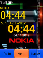 Clock & Battery tema screenshot