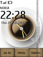 Coffee Cup Clock es el tema de pantalla