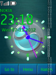 Blue Sony Ericsson Clock Theme-Screenshot