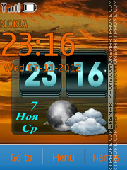 Sunset tema screenshot