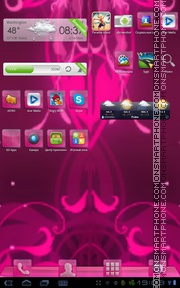 Скриншот темы Pink Flowers 09