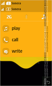 Orange Abstract Waves tema screenshot