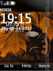 Leaf Dual Clock theme screenshot