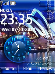 Sydney Dual Clock tema screenshot