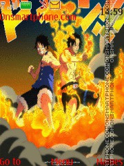 One Piece Ace y Luffy tema screenshot