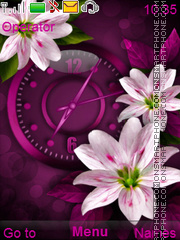 White Flowers tema screenshot