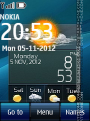 Htc Weather Digital theme screenshot