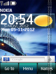 Скриншот темы Sydney Harbour Clock