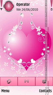 Capture d'écran Pink Heart thème