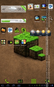 Mine Craft Android Theme es el tema de pantalla