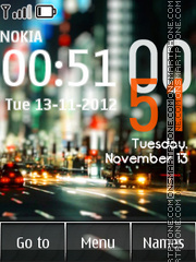 City Android Clock tema screenshot