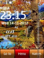 Nature Digital Clock 02 theme screenshot