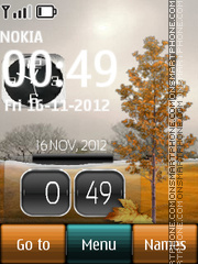 Clock Nature Dual tema screenshot