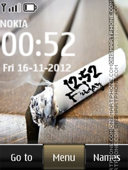 Smoke Digital Clock theme screenshot