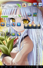 Anime girl in Sunflower es el tema de pantalla