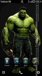 Capture d'écran Hulk thème