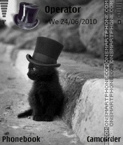 Скриншот темы Top Hat Cat