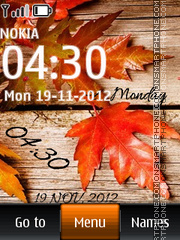 Autumn leaf digital theme screenshot