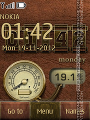 Leather Clock 01 Theme-Screenshot