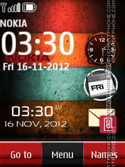 Скриншот темы Stripes nokia dual clock