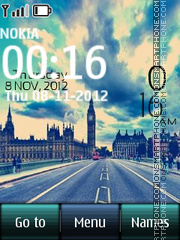 London Street Digital Clock tema screenshot