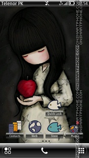 Cute doll tema screenshot