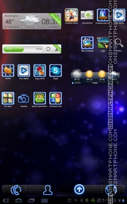 Neon Blue 03 tema screenshot