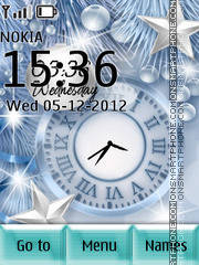 Скриншот темы Christmas Dual Clock 01