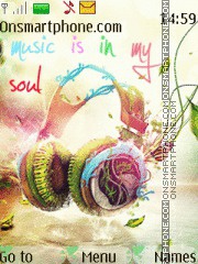 Скриншот темы Music is my soul 01