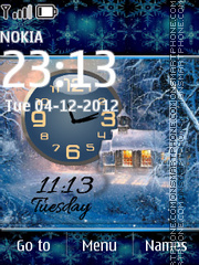 Winter Dual Clock tema screenshot