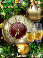 New Year's clock es el tema de pantalla