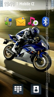 Racing Yamaha R6 theme screenshot