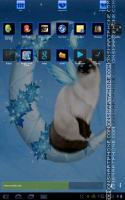 Winter Kitty 01 tema screenshot