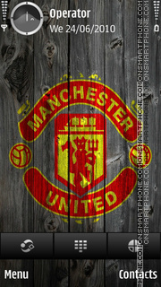 Manchester United Wood tema screenshot