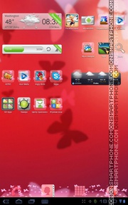 Hearts and Butterfly tema screenshot