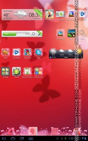 Hearts and Butterfly es el tema de pantalla