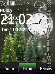 Christmas Dual Clock 02 theme screenshot