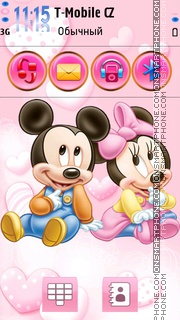 Скриншот темы Minnie and Mickey