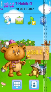 Cute Teddy Bear Theme tema screenshot